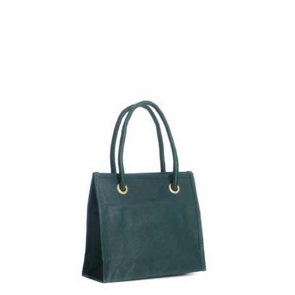 Shopper 20x18+8cm in TNT Verde - immagine 4