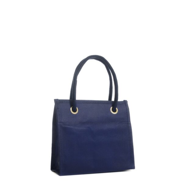 Shopper 20x18+8cm in TNT Blue Navy - immagine 2