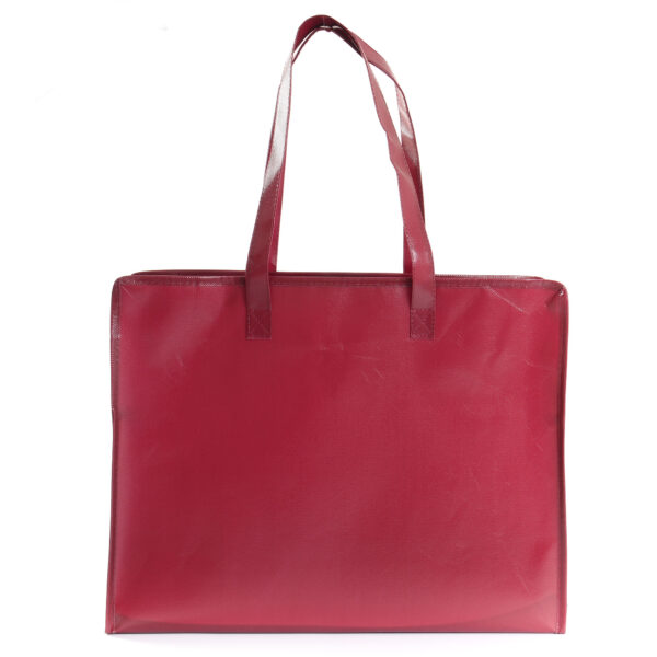 Borsa zip 45x35+15cm in Tnt Amaranto Lucido