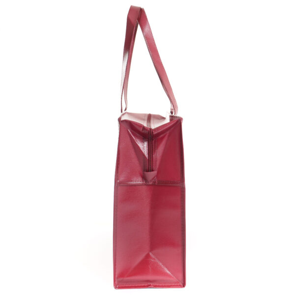 Borsa zip 45x35+15cm in Tnt Amaranto Lucido - immagine 3