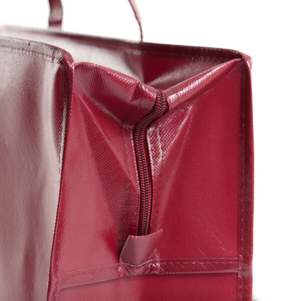 Borsa zip 45x35+15cm in Tnt Amaranto Lucido - immagine 4