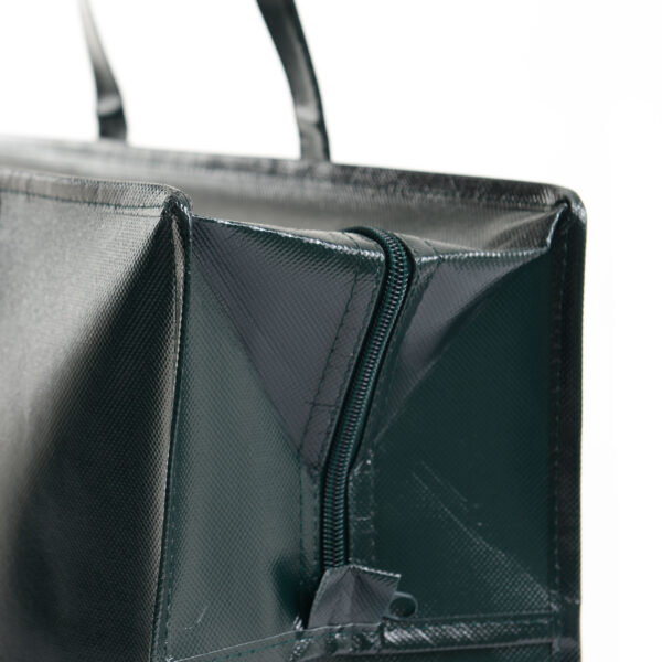 Borsa zip 45x35+15cm in Tnt Verde Lucido - immagine 5