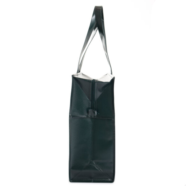 Borsa zip 45x35+15cm in Tnt Verde Lucido - immagine 4